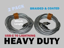 2 PACK For iphone 12 13 14  Durable HEAVY DUTY Fast Charging USB C- 8 PIN Cable