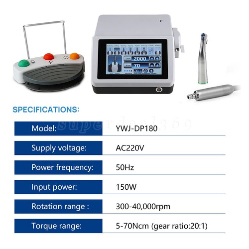 Sistema motore impianto dentale chirurgico brushless/touch screen con manipolo 20:1 CE - Foto 24 di 24