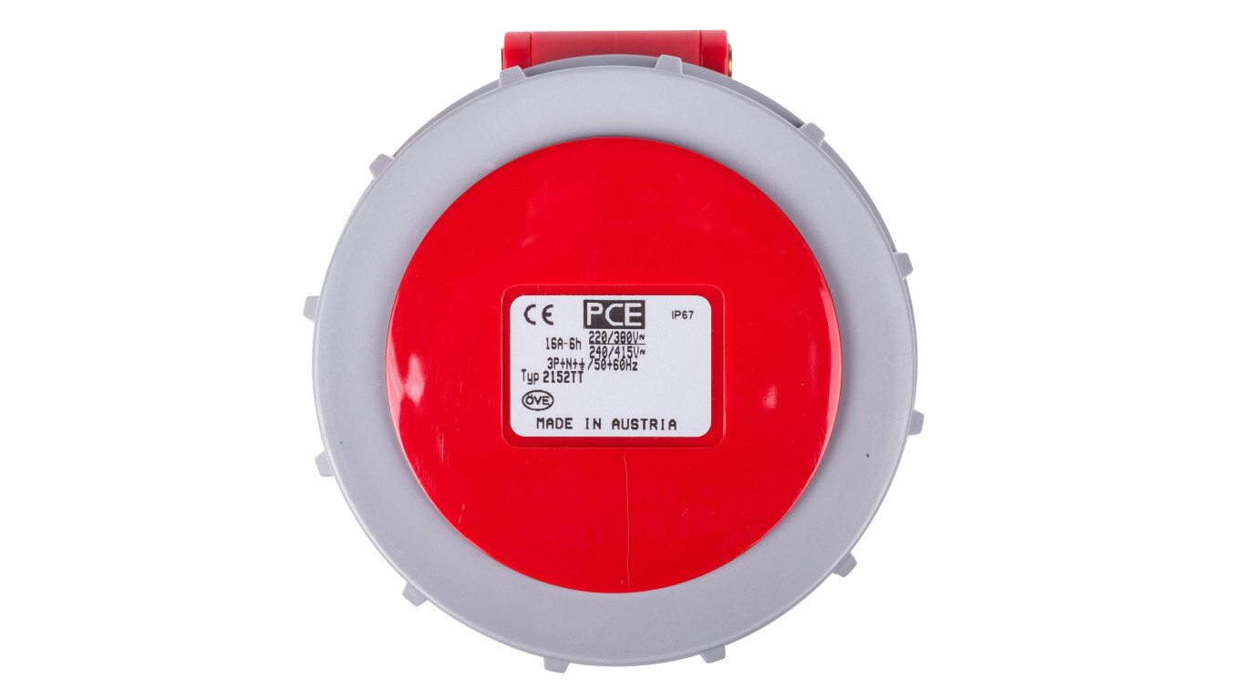 Portable socket 16A 5P 400V red IP67 TURBO TWIST 2152-6tt /T2UK