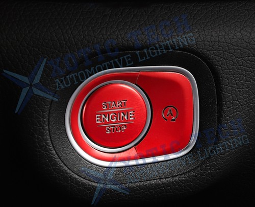 Red Engine Start Stop Button Surrounding Ring Cover For Mercedes G GLE GLS Class - Picture 11 of 12