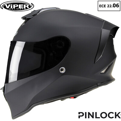 VIPER RS55 FULLFACE MOTORRAD STURZHELM MOTORRAD RENNBAHN HELM SCHWARZ