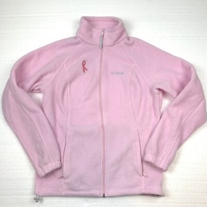 columbia pink fleece jacket breast cancer