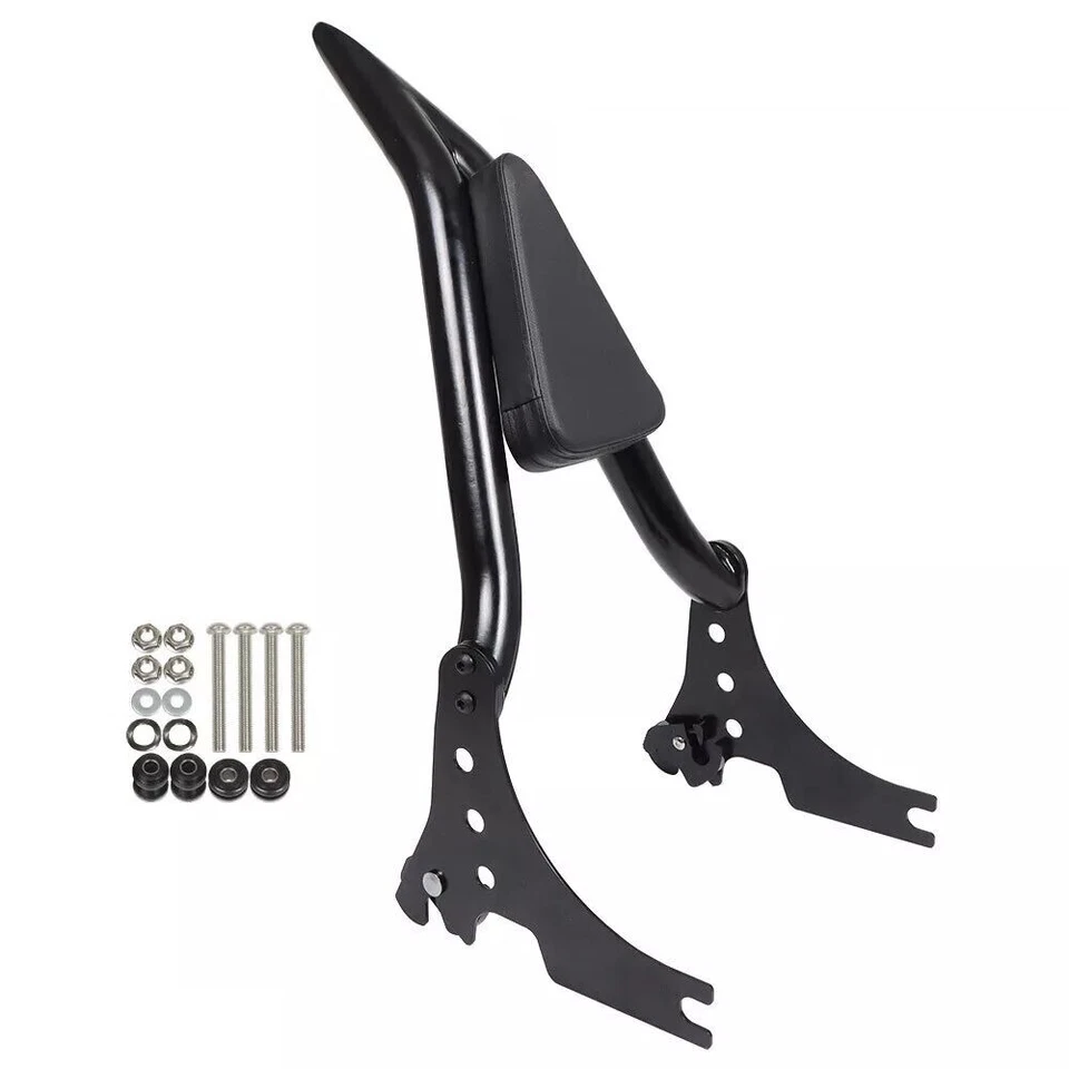 Respaldo de pasajero Sissy Bar negro para Harley Sportster XL 883 1200 2004-2023 Foto 3 de 4
