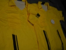 Lot of 2 Brava Adult Referee Jersey Soccer Football Size L Yellow Black NWT (B60