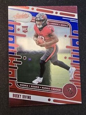 Bucky Irving 2024 RC Absolute Holiday Exclusive Red Blue Rookie 186 Bucs MINT