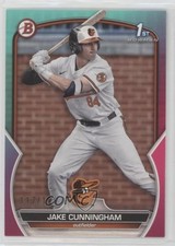 2023 Bowman Draft Aqua & Pink Gradient 117/199 Jake Cunningham #BD-198 0w3