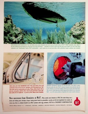 1960s M&T Corporation Chemistry Science Ad Organotins Chromium Ceramics