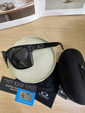 2026 Oakley Holbrook Polarized Sunglasses All Matte Black / Sliver Logo