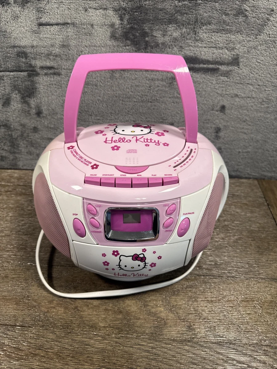 Hello Kitty 2008 KT2028H AM/FM Stereo CD Cassette Recorder *Read