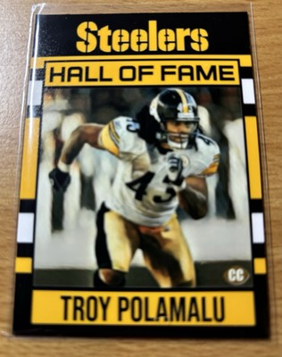 #ad TROY POLAMALU HOF PITTSBURGH STEELERS ACEO ART CARD MY ORIGINAL DESIGN $6.00