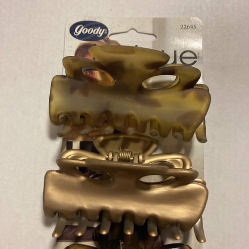 Goody Intrigue Fashion Hair Clips 3 Plastic Claw Clips New 1999 Y3 - Picture 3 of 8