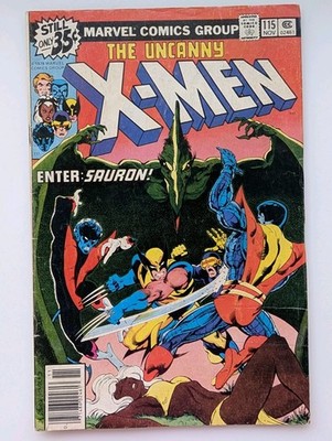 Uncanny X-Men 115 Newsstand Mid Grade Wolverine Sauron Ka-Zar 1978 Marvel