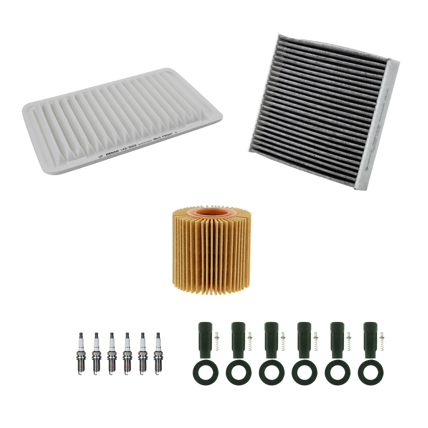 Denso Tune Up Kit NGK 6 Spark Plugs  Boots Kit for Highlander 3.5L V6 GAS 2GRFE