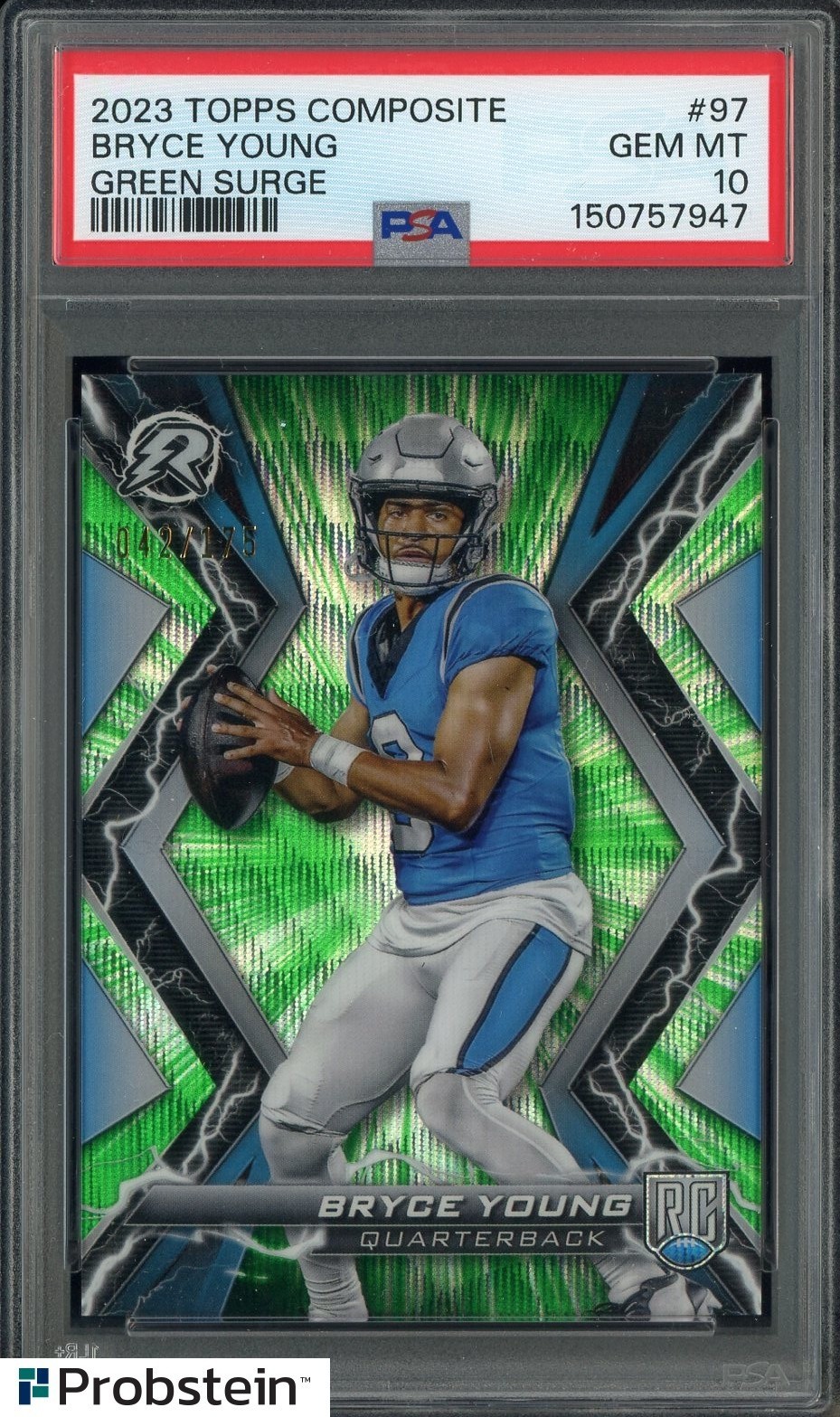 Bryce Young Topps Composite #97 Green Surge