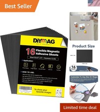 Magnetic Adhesive Sheets,8" x 10" 16 Pack Flexible Magnets for Craft Photo ...