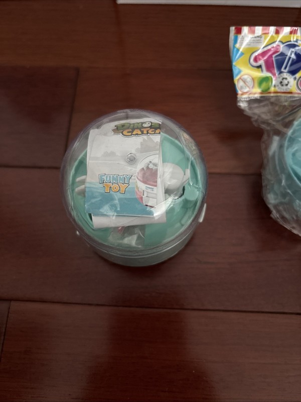Mini Claw & Catch Fish Game for Kids,Tiny  Prizes, Dinosaur Game 8/box-3 Boxes