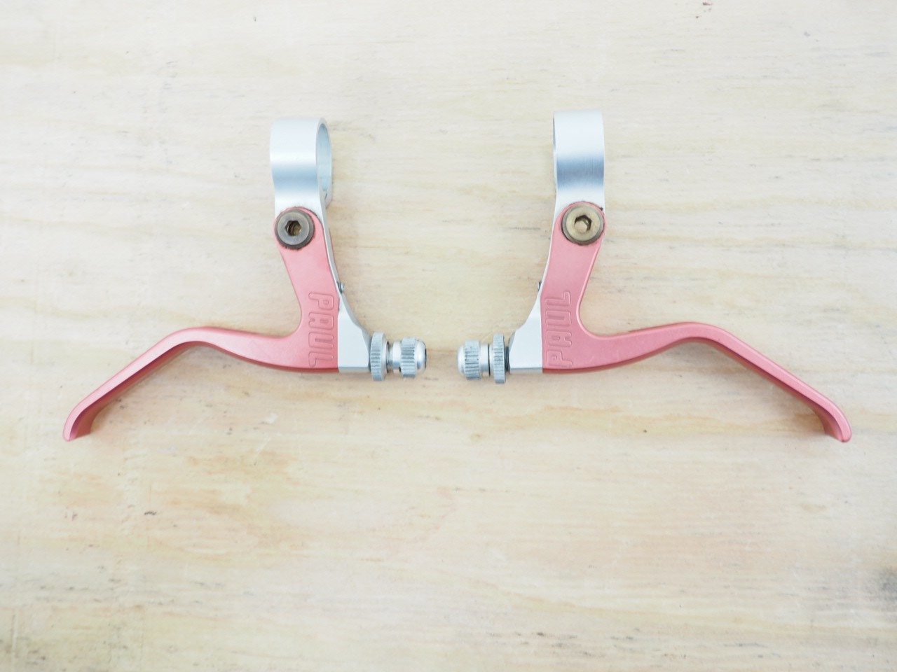 Vintage Paul Components Love V-Brake Levers Pair Red/Silver CNC MTB/Gravel 130g