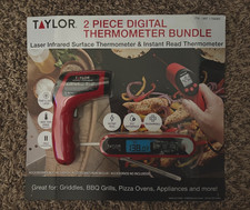 Taylor 2-Piece Digital Thermometer Bundle, Infrared Laser Surface Instant Read