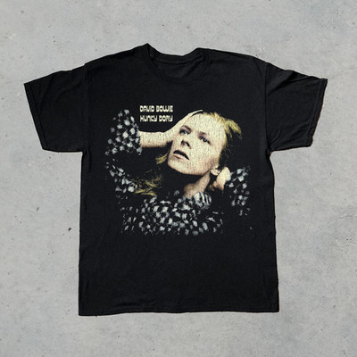 David Bowie Hunky Dory Vintage T-Shirt Classic Rock Music Album Tee S-5XL