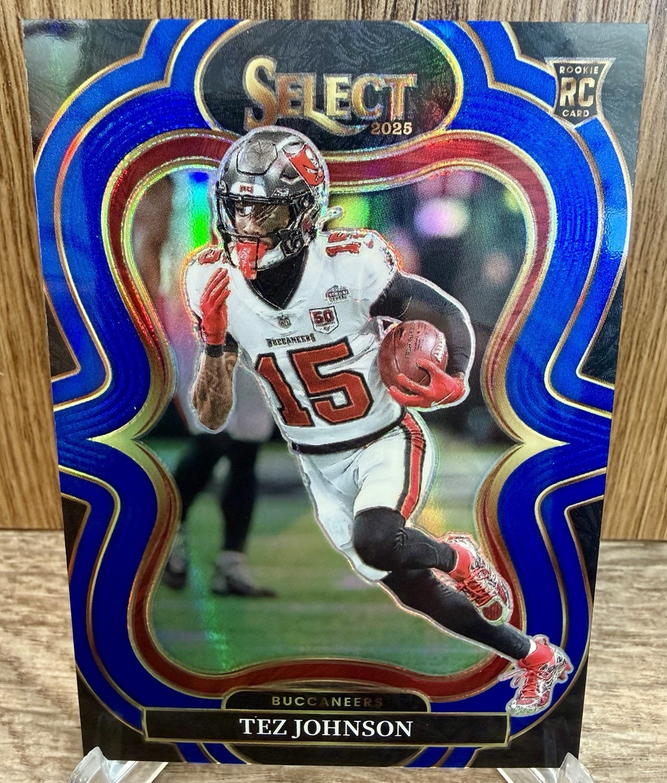 2025 Select #338 TEZ JOHNSON RC Suite Level Blue Prizm /99 BUCCANEERS