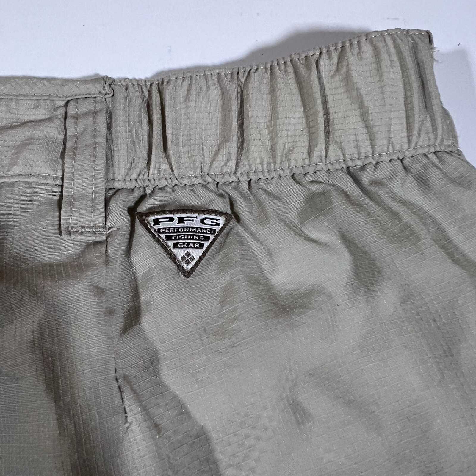 Columbia PFG Khaki Nylon Convertible Fishing Pants Zip Off Shorts Men's XL thumbnail 12