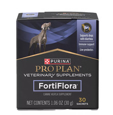 Purina Pro Plan  Dog Veterinary Supplements FortiFlora Probiotic Powder,30 Count