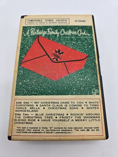 The Partridge Family Christmas Card ALBUM CASSETTE tape AMPEX - RARE - UNTESTED
