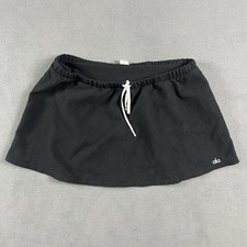 ALO Skort Women  s Large Black Tennis Skirt Athletic Drawstring Outdoor Hiking