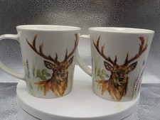 New Leonardo Collection Jennifer Rose Gallery 2x Stag Fine China Mugs Gift Boxed