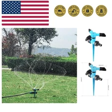 Garden Sprinkler, 360 Degree Rotating Lawn Sprinkler Large Area Coverage - Ad...