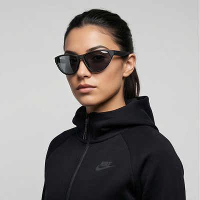 Nike Sunglasses Black Cat Eye Grey Gradient DJ0800 010 60mm Women's