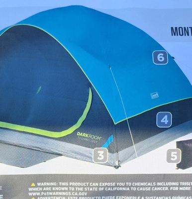 #ad Coleman 4 Person Stardome Tent Dark Room with Star View Window 2217570 NEW $120.00