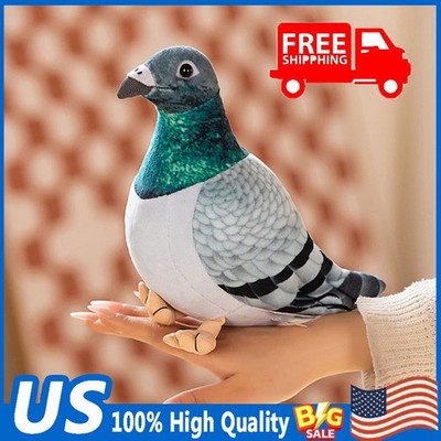 Simulation Pigeon Bird Soft Plush Toy Realistic Soft Stuffed Bird Kids HBD Gifts