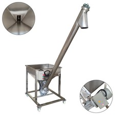110V 1.1KW Screw Type Automatic Feeding Machine Stainless Steel Conveyor Feeder