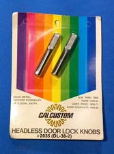 1 set Vintage CAL CUSTOM☆Chrome Door Lock Knobs☆Ford/GM/Mopar NIP