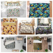 3D Birds Flowers Leaves Pattern Quilt Cover Duvet Cover Comforter set