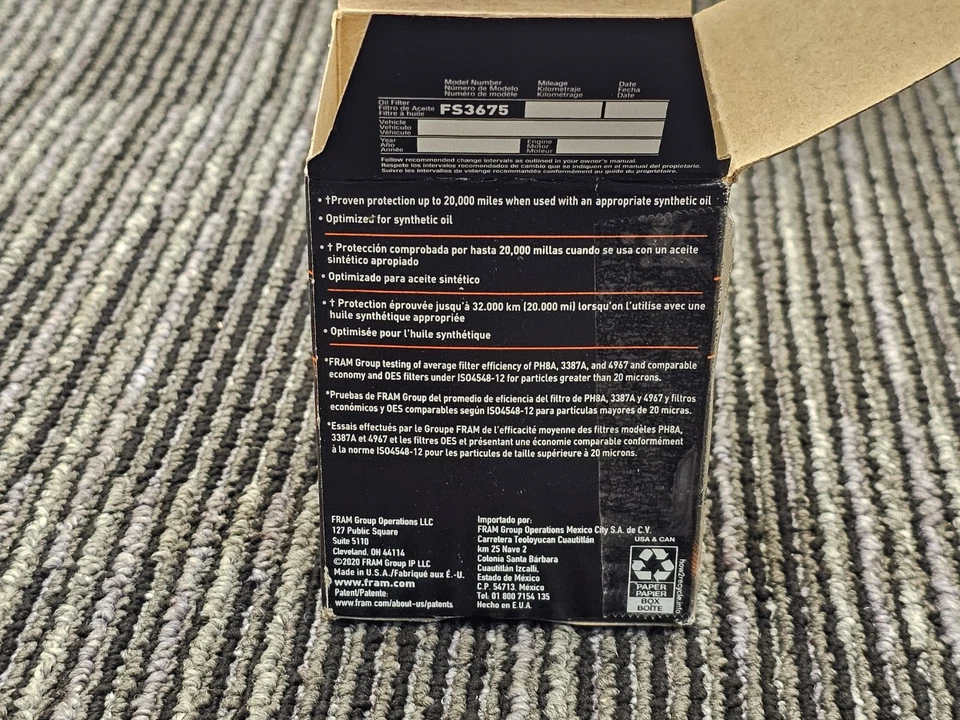 (QTY 2) FRAM FS3675 Titanium™ Oil Filter Fits 1981-1989 Buick Electra V8-5.0L - Image 3 of 4