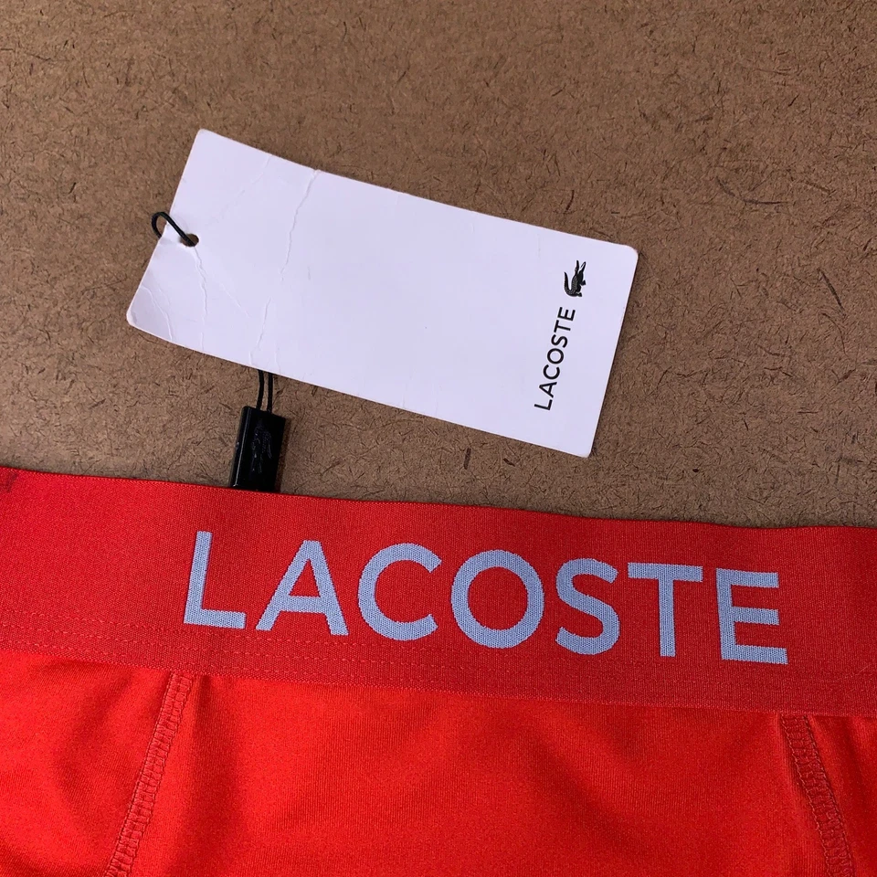 Lacoste 女式 36 码美国 4 码红色超大标志比基尼游泳底全新带标签 — 第 4/4 张图片