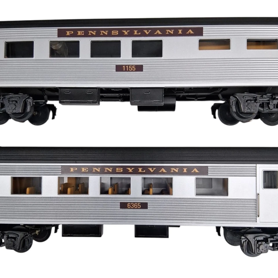 MTH Pennsylvania Combine Diner Set 30-6073 2 Car Set - Image 4 of 4