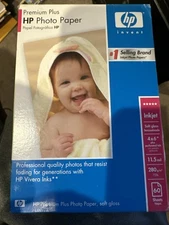 Genuine HP Premium Plus Photo Paper 4X6  Inkjet 60 Sheet Soft Gloss New/unopened