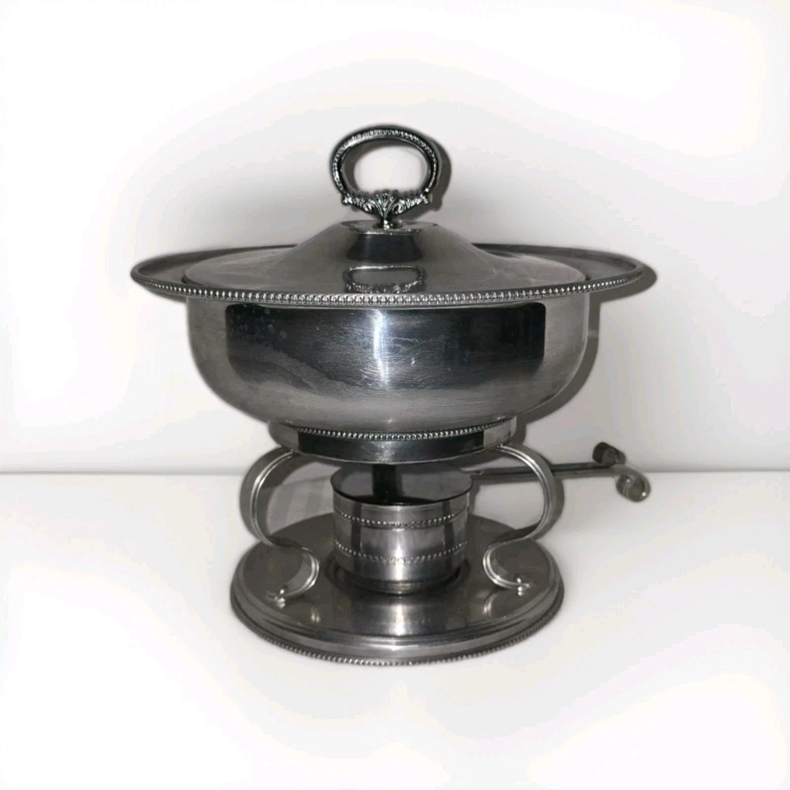 Vintage Buenilum Aluminum 2qt Chafing Dish Set Fondue Gravy Sauce Pot MadeUS