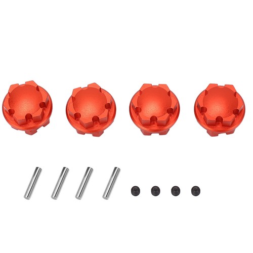 (Red)4PCS RC Wheel Hex Hub Aluminum Alloy 17mm RC Hub Nut Wheel Drive Hex SC - Picture 8 of 12