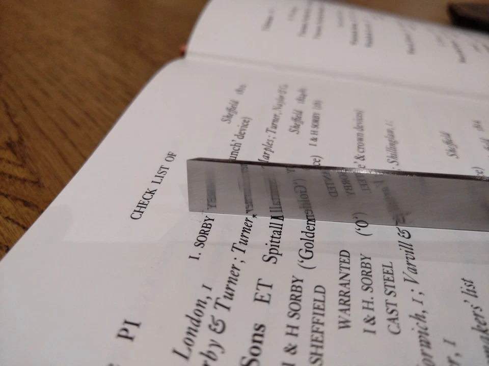 I SORBY Sheffield bevel edge Pairing Chisel~1/2" L~16 1/4" H~8 3/8" B~25 Deg. - Image 2 of 4