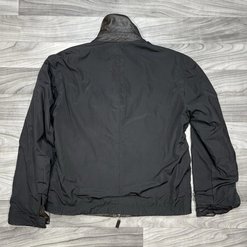 Vintage Bally Lamb Leather Jacket Mens 42 / Large Full Zip Coat Reversible Flaw - Image 4 of 4