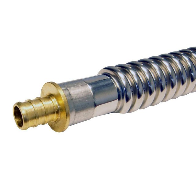 Apollo Water Heater Connector 1/2 Stainless Steel PEX Barb X 3/4 Pipe