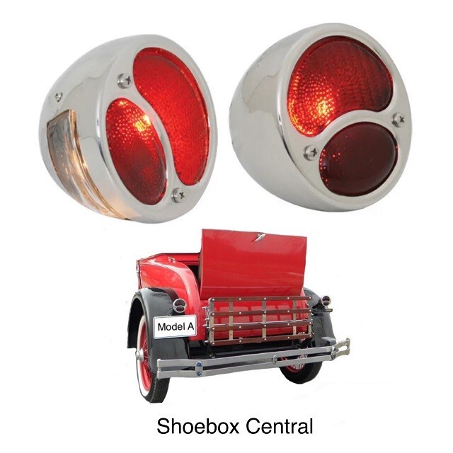 1928 1929 1930 1931 Ford Model A Stainless Tail Light Lamp Set