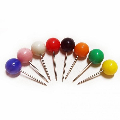 500Pcs Map Tacks Push Pins Plastic Head with Steel Point, Cork Board Thumbtack - Picture 11 of 12