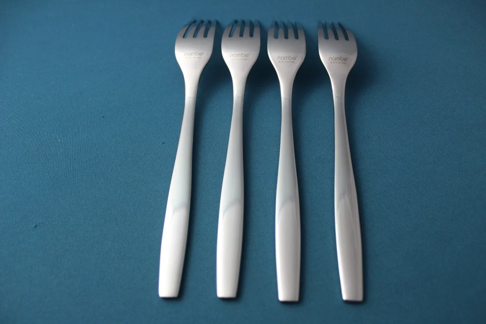 4 Tenedores de Cena Nambe AIDAN Brillante 18/10 Acero Inoxidable Vietnam NUEVO 8 3/8" Foto 4 de 4
