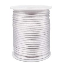 3mm 50 Yards White Satin Cord Silk Cord Chinese Knot Thread for Jewelry Making