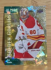 DAN VLADAR 2023-24 UPPER DECK ALLURE GOLDEN GOALIES Green Ice FLAMES #/249